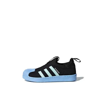 Adidas Originals Superstar Series 360 C Low Top Kids' Skateboarding Shoes Black Blue Children Aged 3 7 Years Old