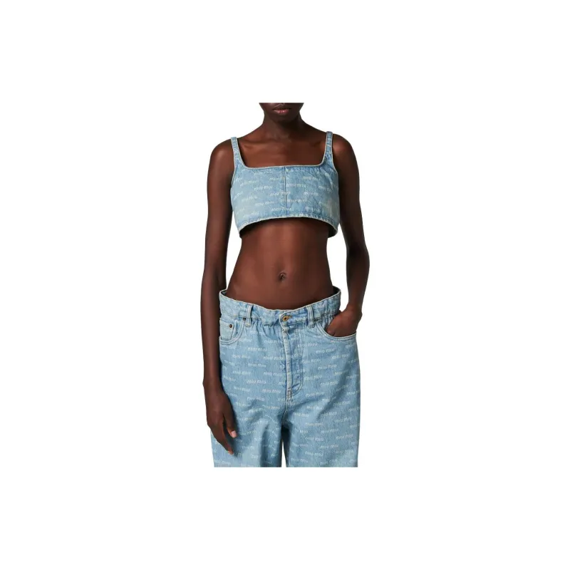 MIU MIU Camisoles Women's Sapphire Blue-2