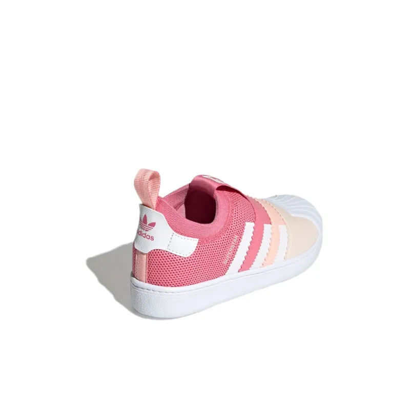 Adidas Originals SUPERSTAR 360 2.0 Low-Top Kids' Skateboarding Shoes Peach Pink Children Aged 3-7 Years Old-3