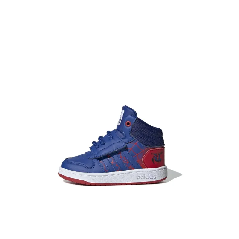 Adidas Neo Hoops Mid 2.0 Anti-Slip And Wear-Resistant Lightweight Mid-Top Toddler Shoes Blue Red Infant And Toddler-0