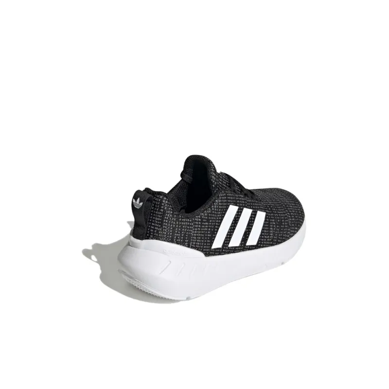 Adidas Originals Swift Run 22 Anti Slip Wear Resistant Low Top Kids' Running Shoes Black Children Aged 3 7 Years Old-3