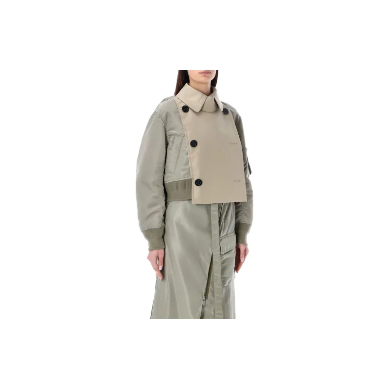 Sacai Nylon Twill Blouson 'Light Khaki'-1