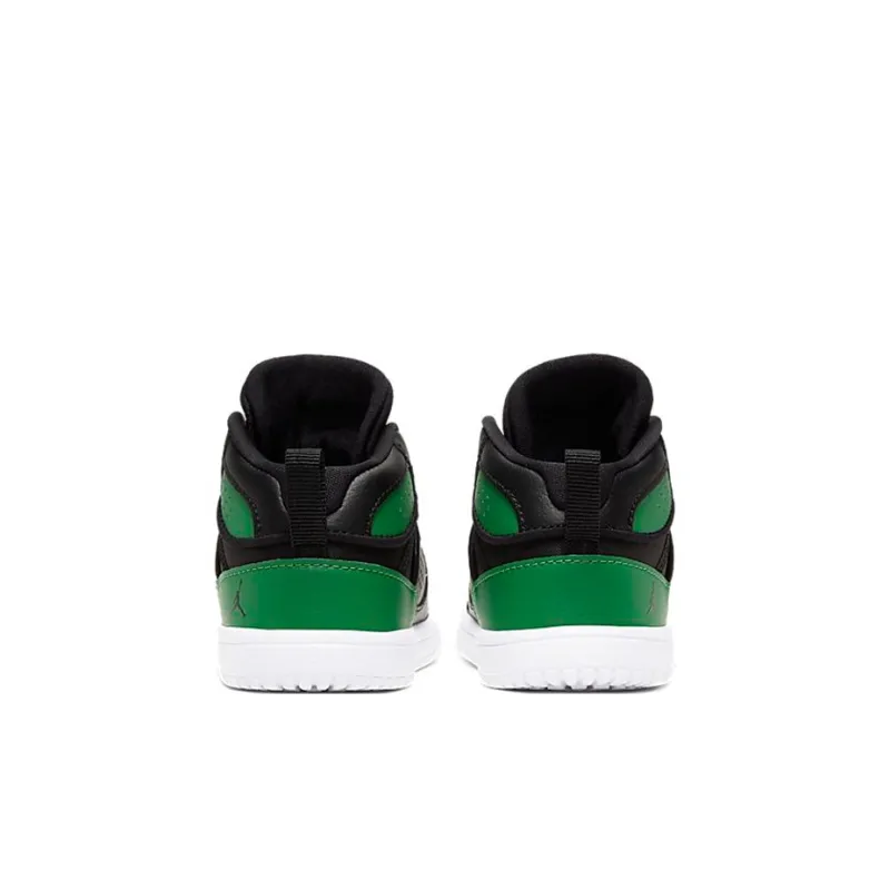 Jordan Access Cushioning Abrasion Resistant Breathable Mid Top Vintage Basketball Shoes Black Green Infant And Toddler-4