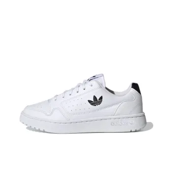 Adidas Originals NY 90 J Low Top Skateboard Shoes White Black Teenagers