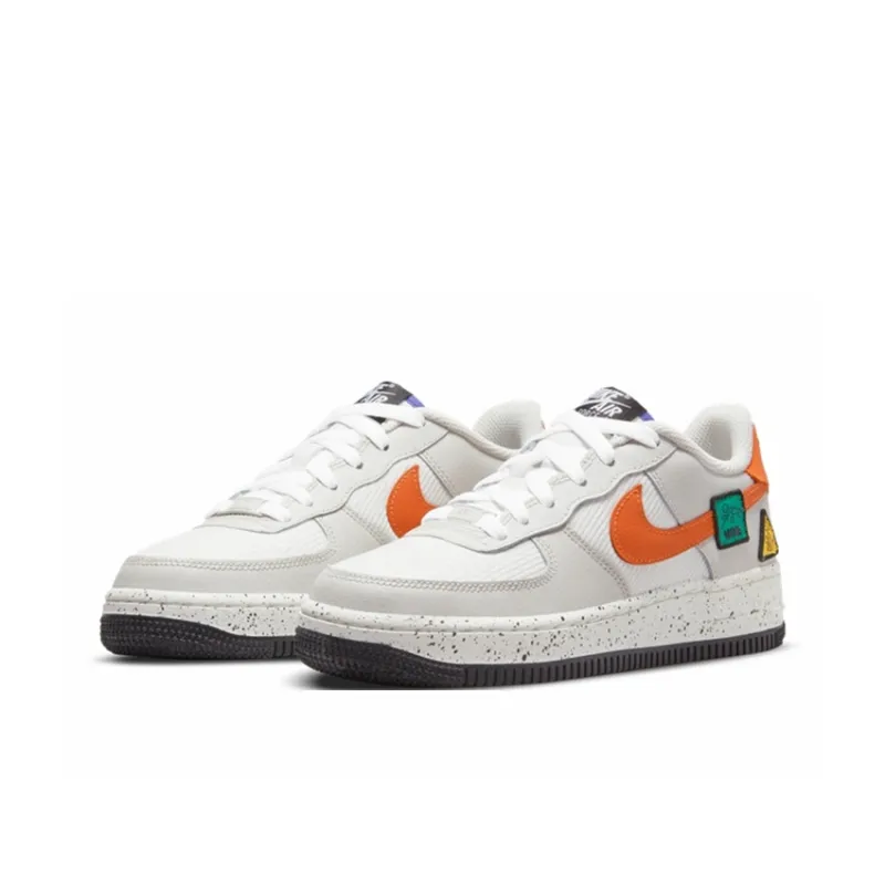 Nike Air Force 1 Low Light Bone Sail Starfish Orange GS-2