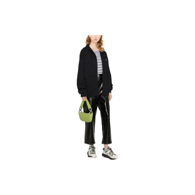 GANNI Sweatshirt Coat Women's Black-2
