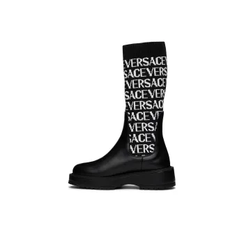 VERSACE Crew Knee-high Boots Black Kids'