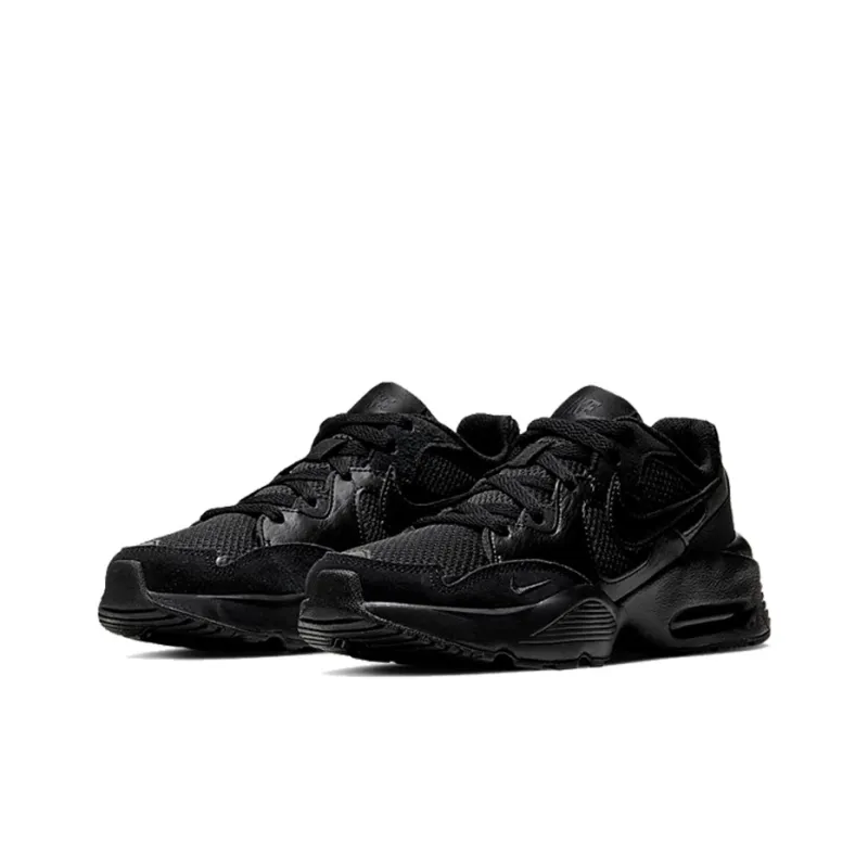 Nike Air Max Fusion Cushioning, Slip Resistant, And Abrasion Resistant Low Top Kids' Running Shoes Black Teenagers-2