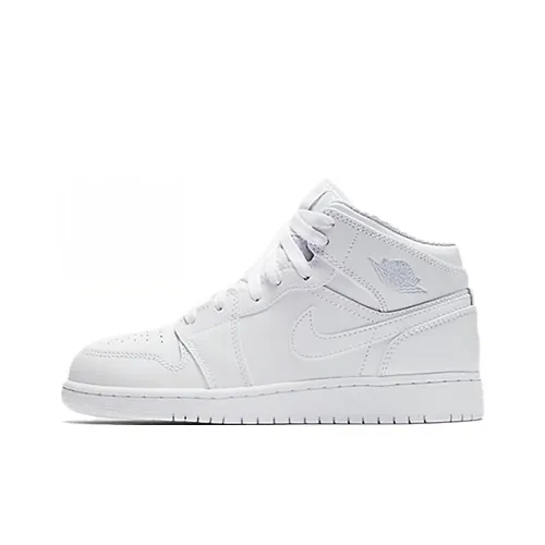 Jordan 1 Mid White Pure Platinum 2018 GS