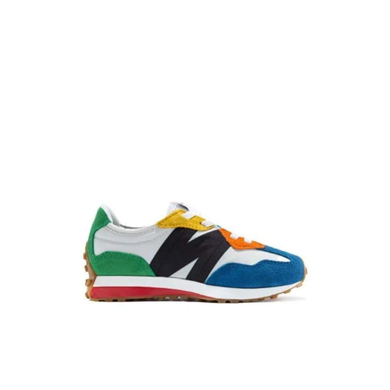New Balance NB 327 Cushioning Anti-Slip And Wear-Resistant Low-Top Running Shoes Gray Children Aged 3-7 Years Old-1