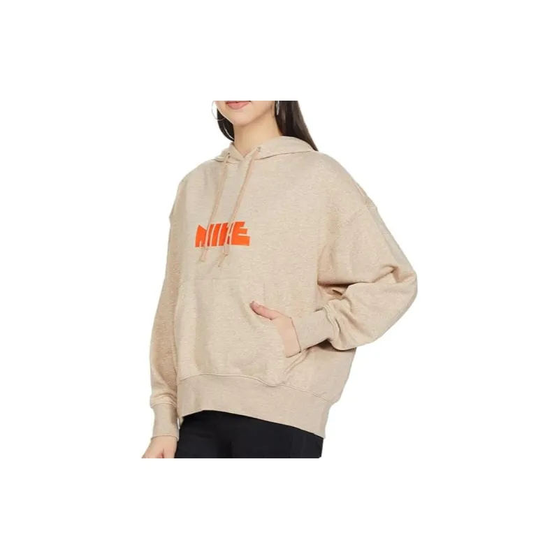 Nike Atmos Pink Sweatshirts Women's Beige-4
