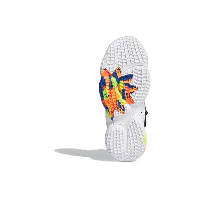 Adidas D.O.N. Issue #2 Breathable Low Top Children's Basketball Shoes Black Orange Green Teenagers-5