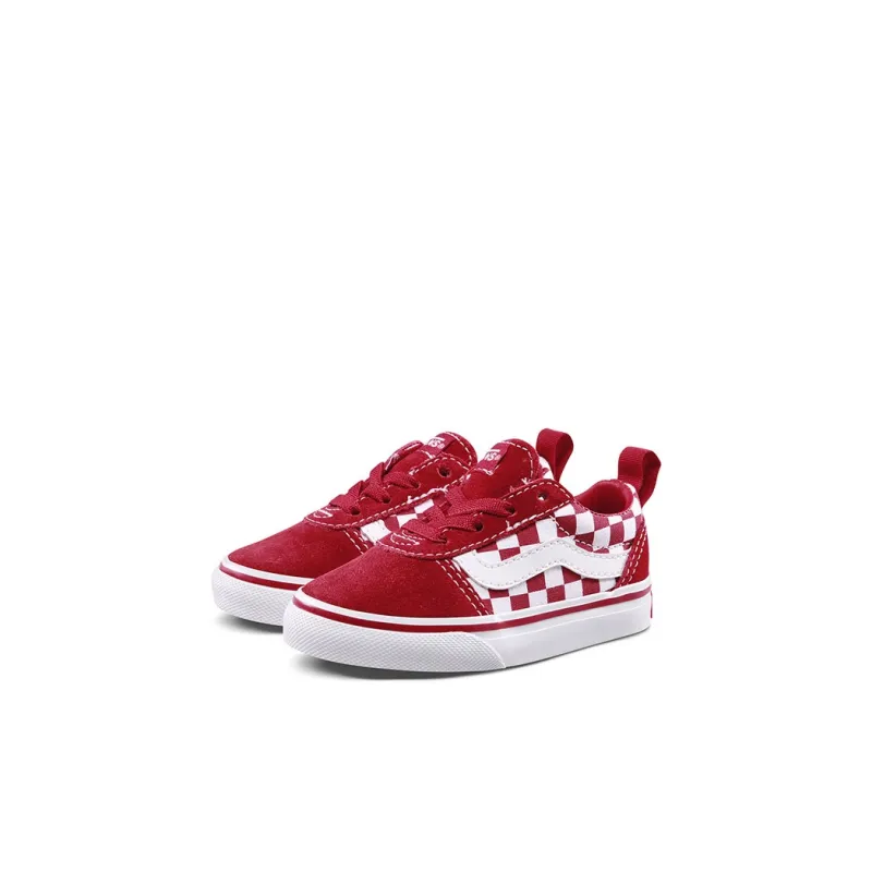 Vans Slip Resistant Shock Absorbers Low Top Skateboard Shoes Red Infant And Toddler-2