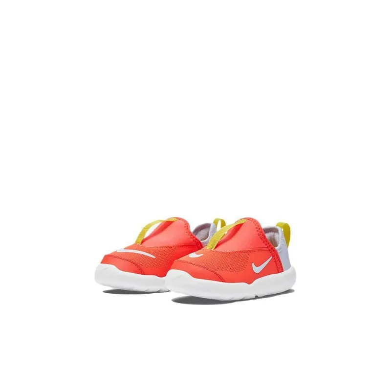 Nike Lil' Swoosh Bright Crimson Low Top Sports Casual Shoes Orange Gray Infant And Toddler-2