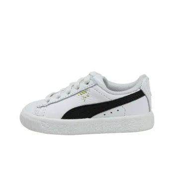 PUMA Clyde Series Core L Foil Lightweight And Breathable Low Top Kids' Skateboarding Shoes White Teenagers