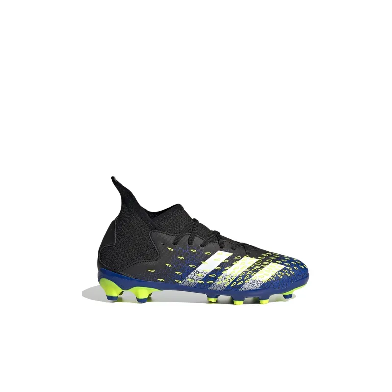 Adidas PREDATOR Series Slip-Resistant Mid-Top Kids' Soccer Shoes Black Blue Green Kids'-1