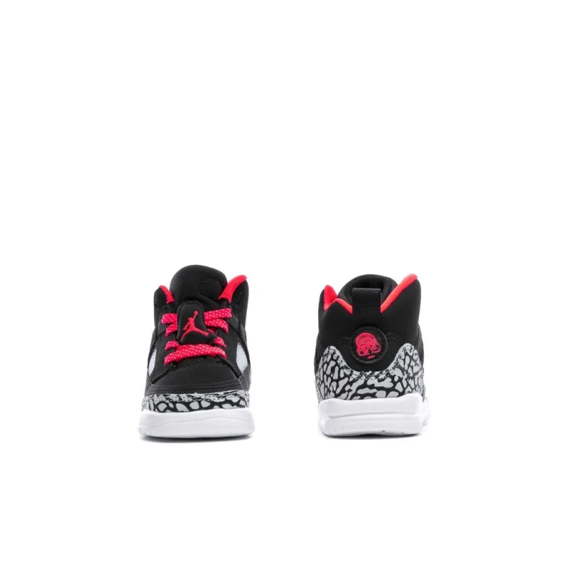 Jordan Spizike Non-slip Lightweight High-Top Toddler Shoes Black Red Gray Infant And Toddler-3