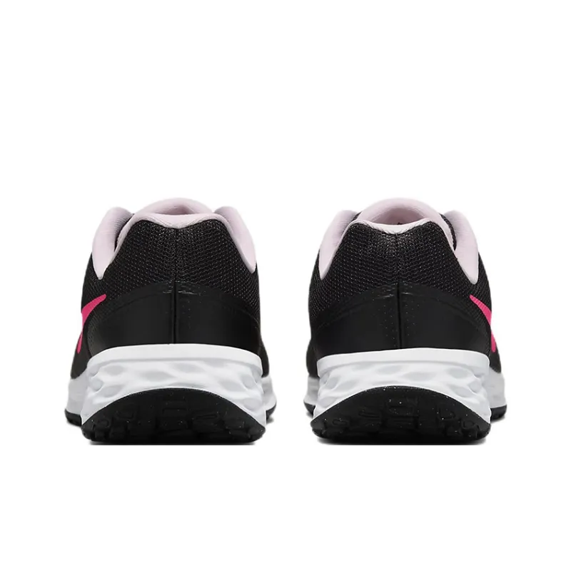 Nike REVOLUTION 6 Cushioning, Wear Resistant Low Top Kids' Running Shoes Black Pink Teenagers-4