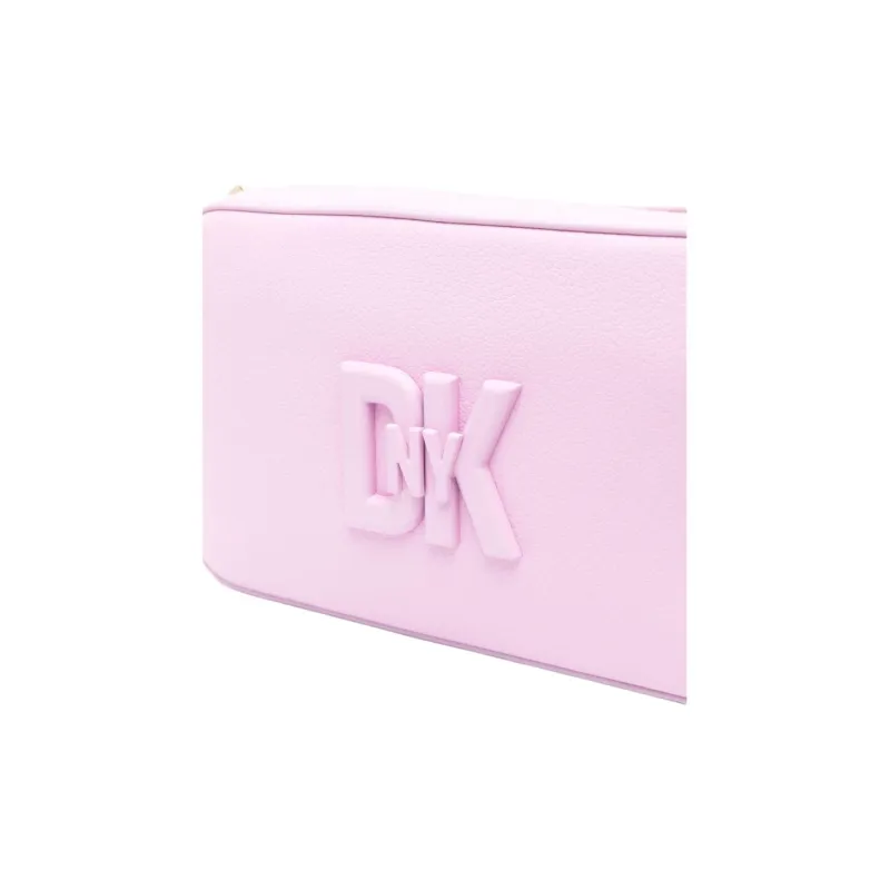 DKNY Leather Shoulder Bag Crossbody Bag Small Size Women's Pink-4