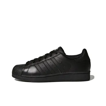 Adidas Originals Superstar Foundation Abrasion Resistant Low Top Kids' Skateboarding Shoes Black Teenagers