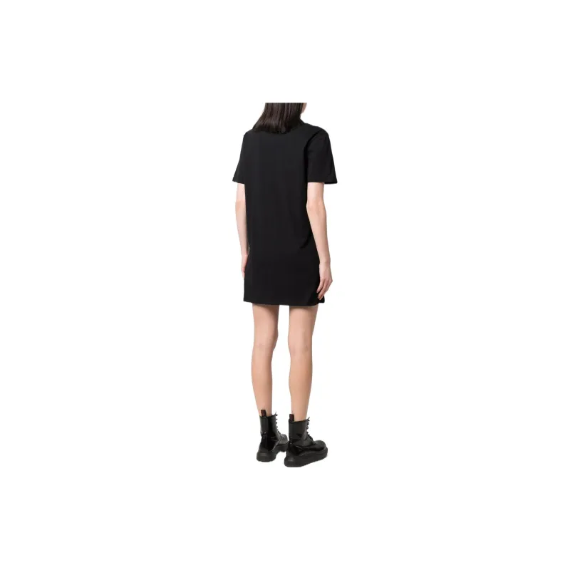 PHILIPP PLEIN Rhinestone skull T shirt Dress-2