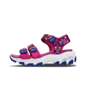 Skechers D'LITES Series Slip Resistant Children's Sandals Pink Multicolor Teenagers