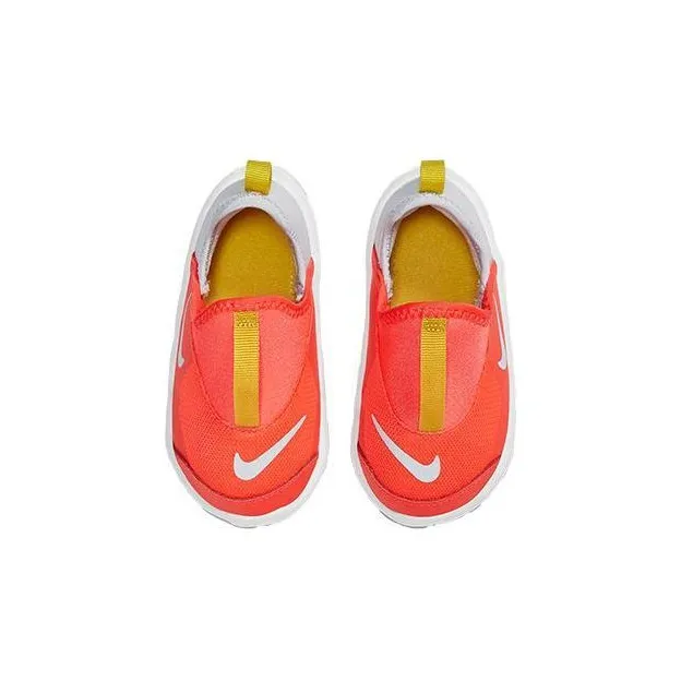 Nike Lil' Swoosh Bright Crimson Low Top Sports Casual Shoes Orange Gray Infant And Toddler-3