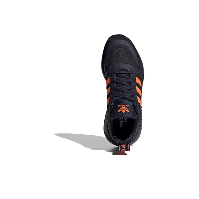 Adidas Originals Multi Abrasion Resistant Breathable Low Top Running Shoes Blue Orange Teenagers-3