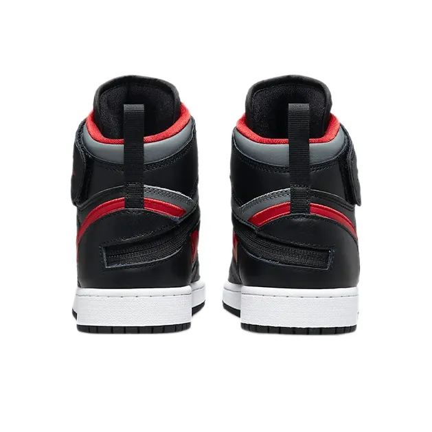Jordan 1 High FlyEase Black Gym Red Smoke Grey GS-4