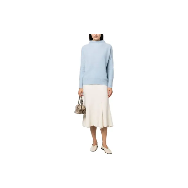 VINCE Funnel Neck Cashmere Pullover-1