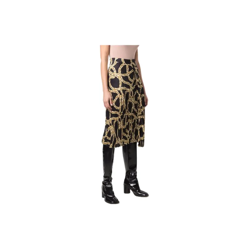 Vetements Casual Long Skirts Women's Black-3