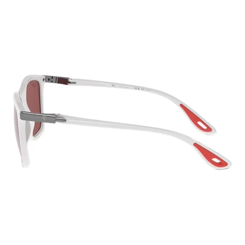 RayBan Plate Frame Nylon Square Sunglasses Unisex White-2