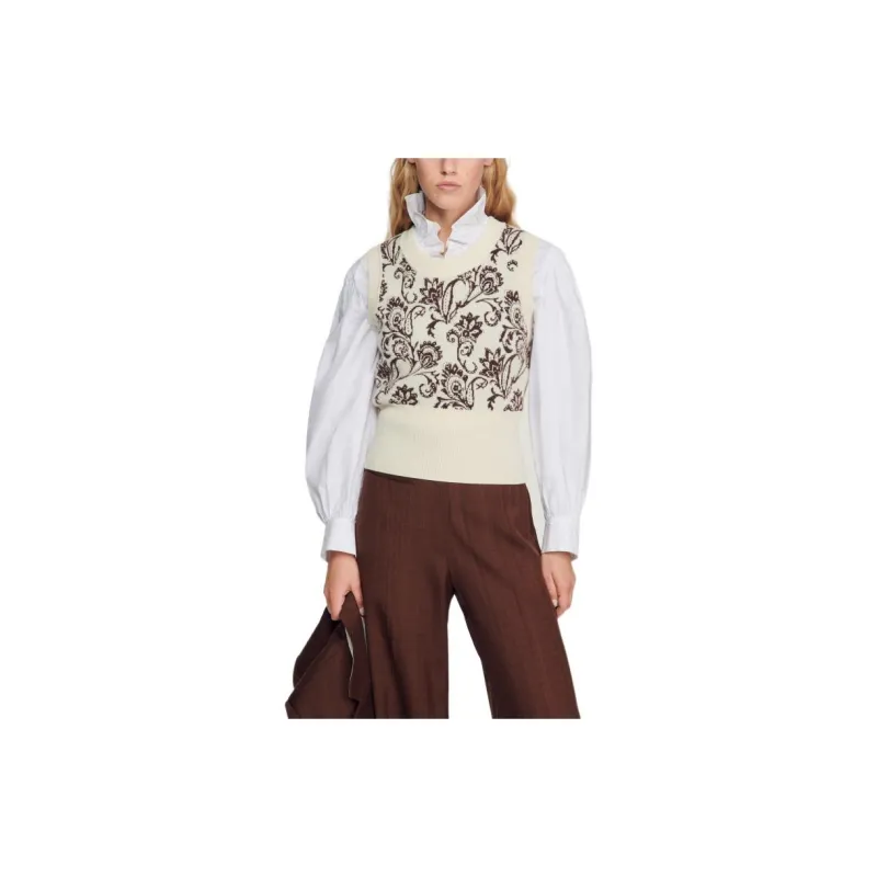 Sandro Tank Tops Women's Light Umber-3