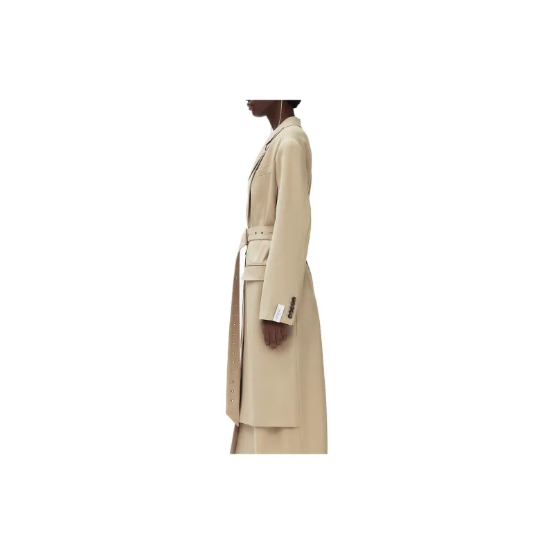 Rokh H&M Wool Blend Double Layered Coat Beige-3