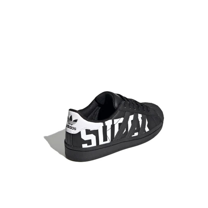 Adidas Originals Superstar Series C Slip Resistant Low Top Kids' Skateboarding Shoes Black Children Aged 3 7 Years Old-2
