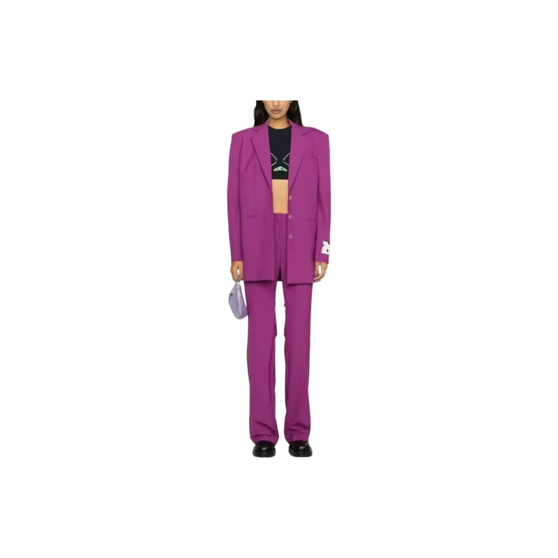 OFF-WHITE Logo Patch Flared Trousers-1