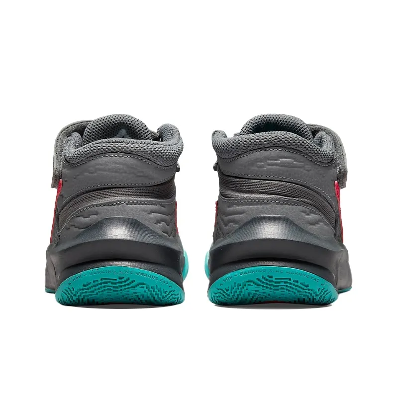 Nike Team Hustle D 10 Flyease Smoke Grey Washed Teal Siren Red GS-3