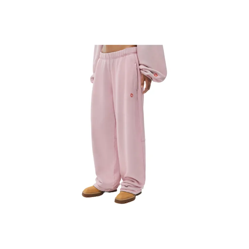 Alexander Wang Knitted Sports Pants Women's Pink-3