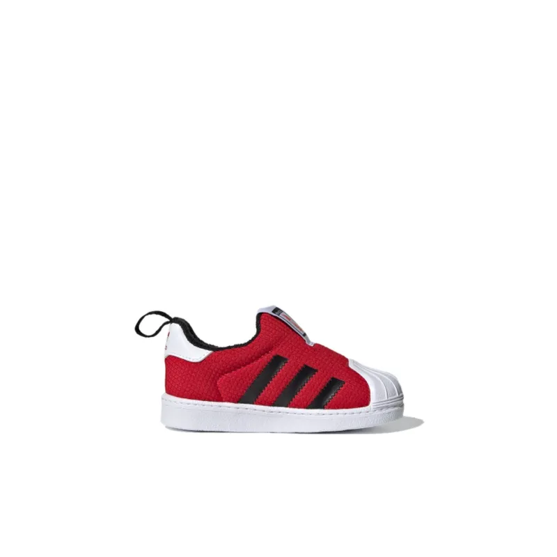 Adidas Originals SUPERSTAR 360 Breathable Low-Top Skateboard Shoes Red Infant And Toddler-1