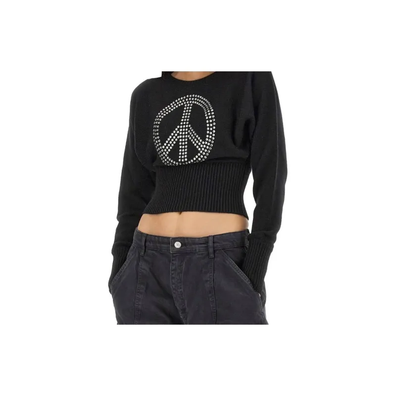 MOSCHINO Jeans Embellished Cropped Jumper-3