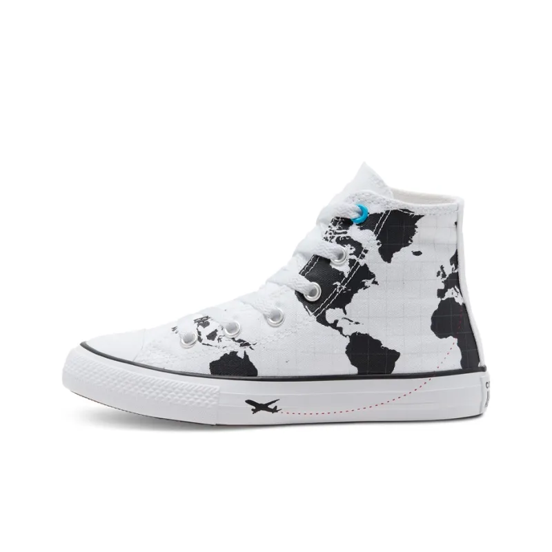 Converse Chuck Taylor All Star High GS 'Geography Class - White Black'-0