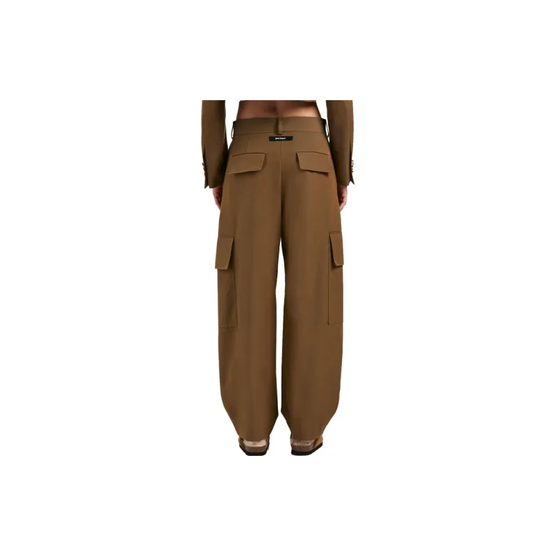 PALM ANGELS Mid Rise Tapered Cargo Pants-3