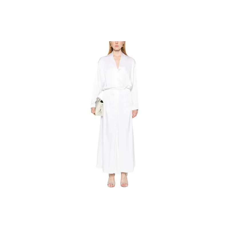 GIORGIO ARMANI Plunging V Neck Satin Gown-1