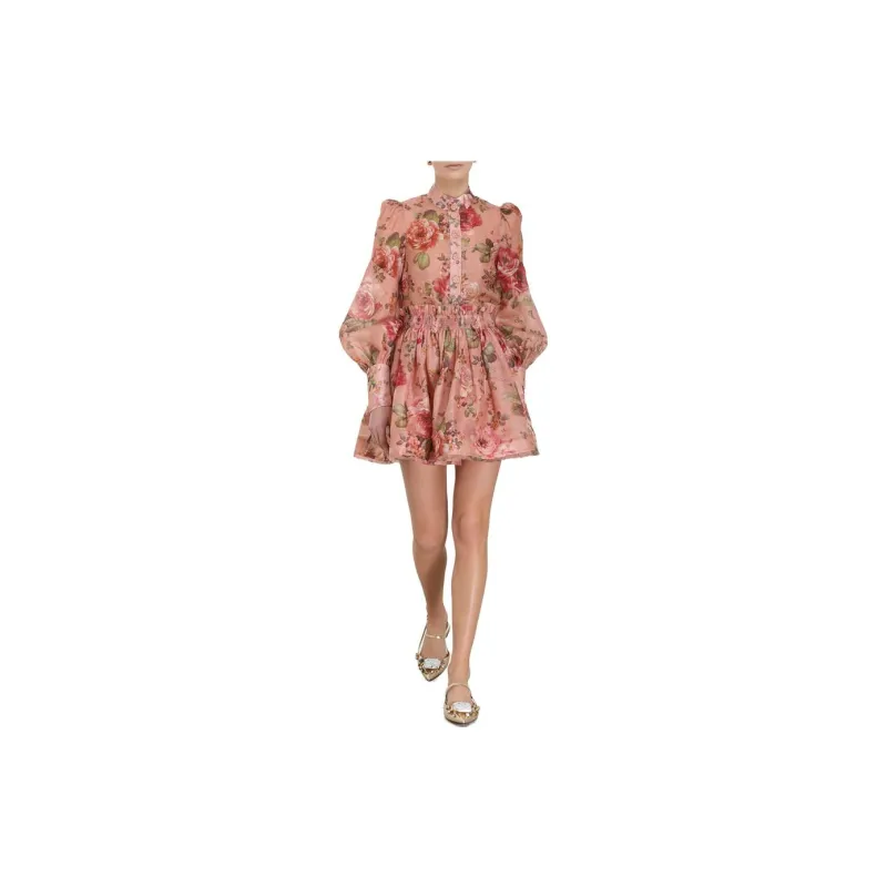 Zimmermann Casual Short Skirts Women's Gray Pink-1