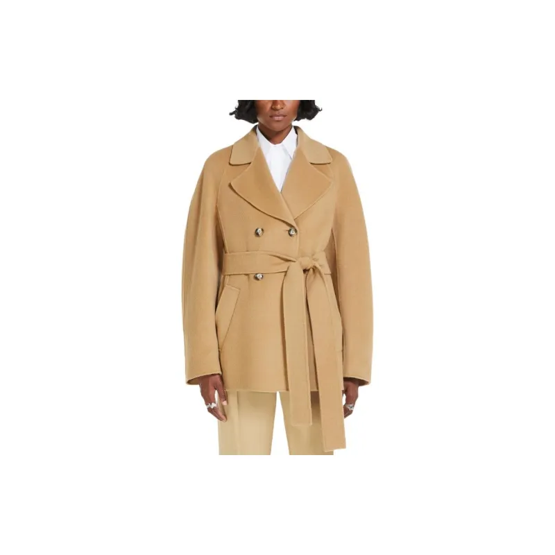 SportMax Coats Women's Beige-2
