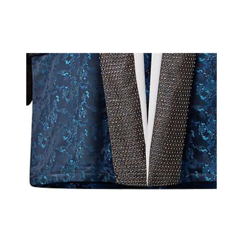 LOUIS VUITTON Embroidered Trim Abstract Jacquard Robe Jacket-6