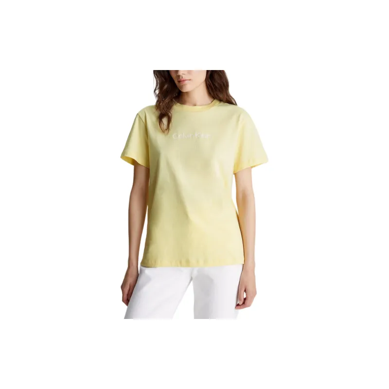 CALVIN KLEIN T-Shirt Women's Touch Me Not Yellow Europe Version-2
