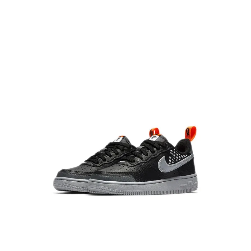 Nike Air Force 1 LV8 2 Low Top Skateboard Shoes Black Children Aged 3 7 Years Old-2