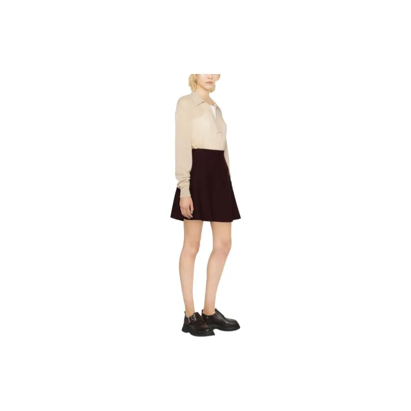 THEORY Casual Short Skirts Women's Red Brown-3