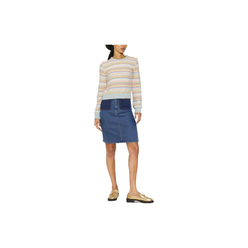 See By Chloe Denim Short Skirts Women's Blue-1